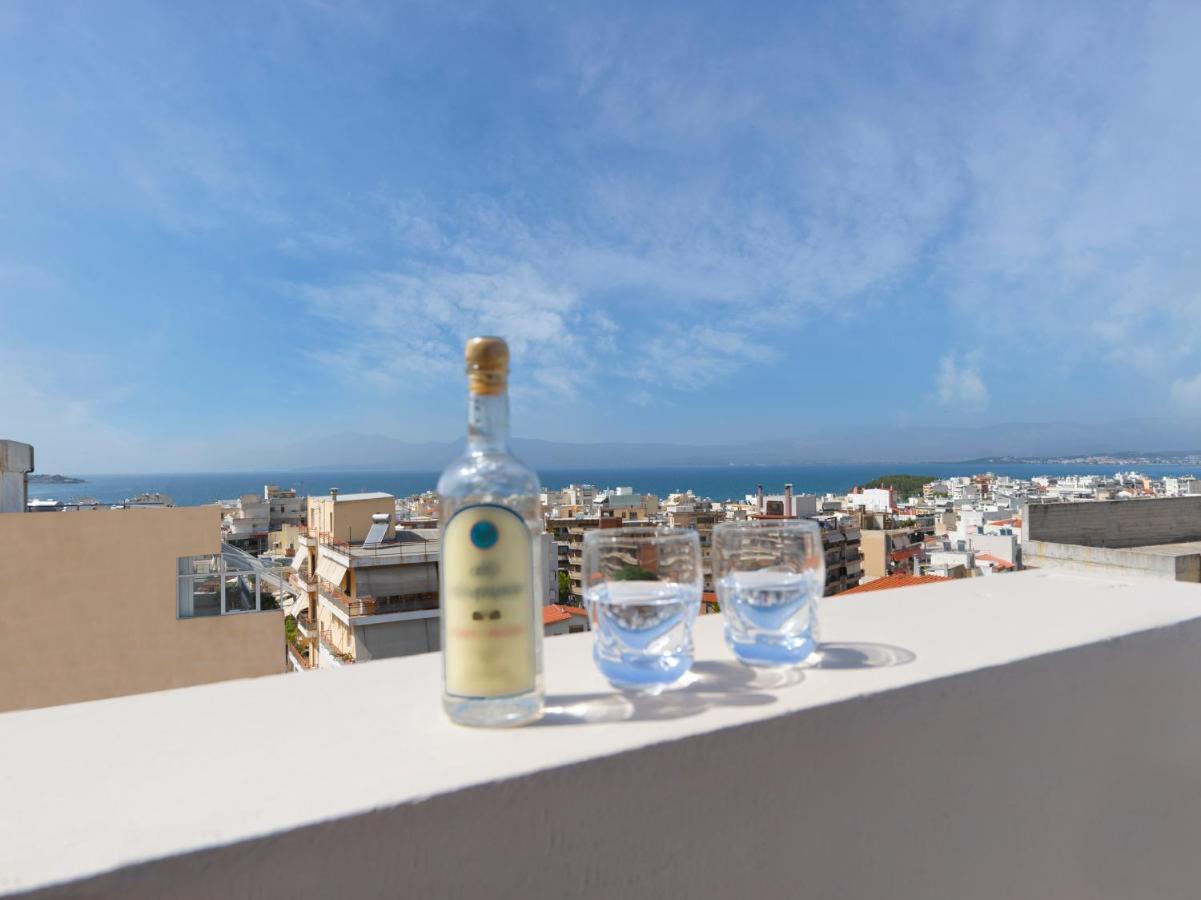 Modern Penthouse Overlooking Halkis Chalkís Dış mekan fotoğraf